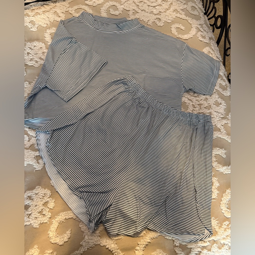 Striped Black and White Loungewear Set